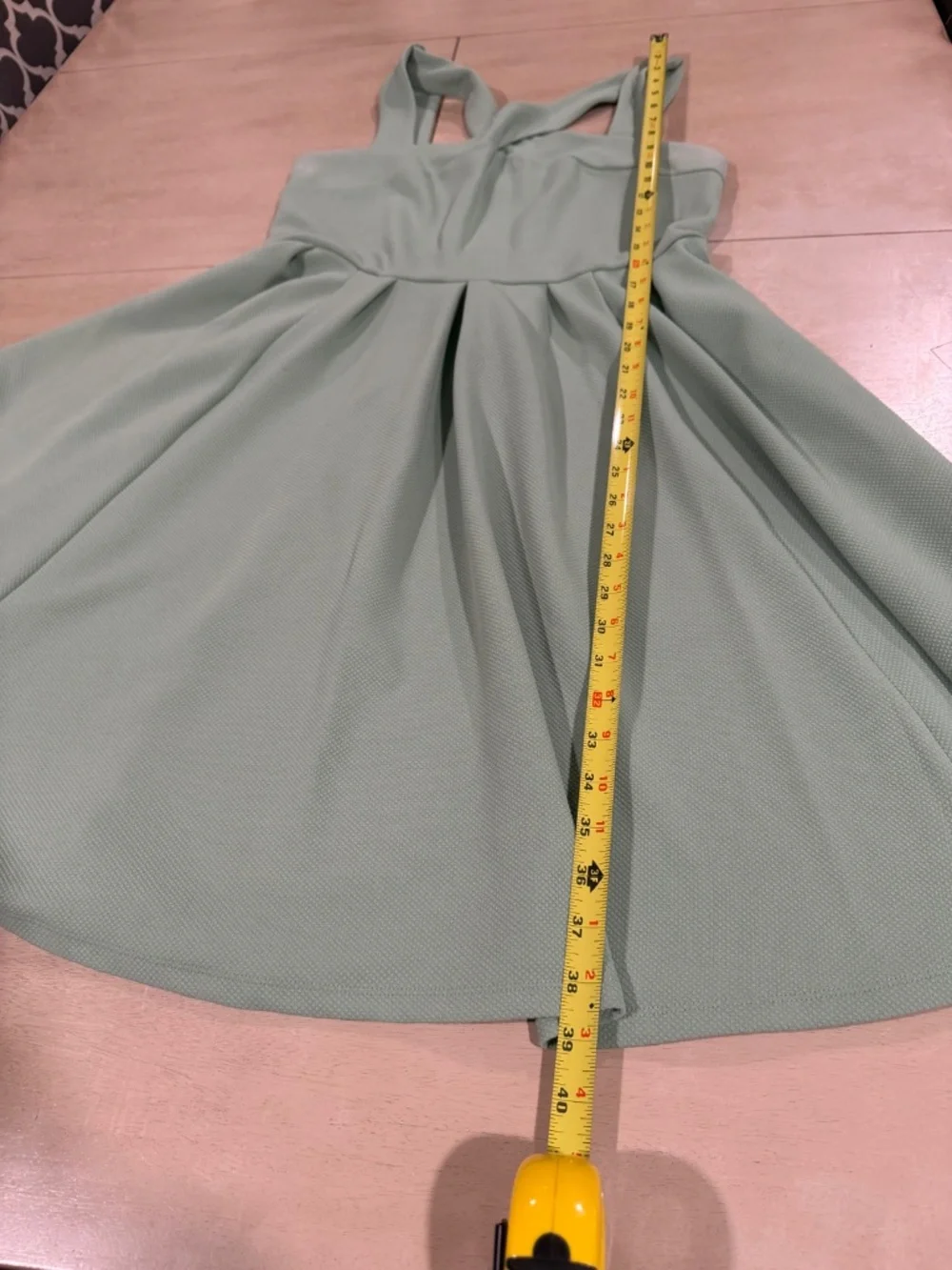 Womens Torrid size 0 knee length dress Sage Green - Picture 2 of 6